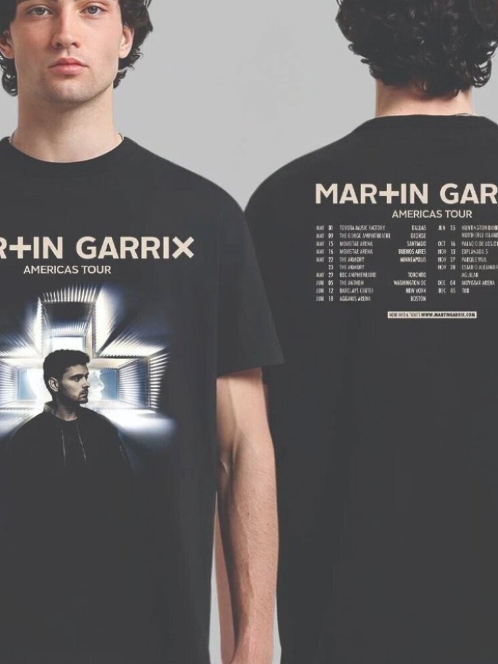 Martin Garrix Americas Tour 2026 City Dates Two Sided T-Shirt